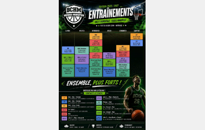 Planning entrainements
