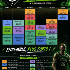 Planning entrainements